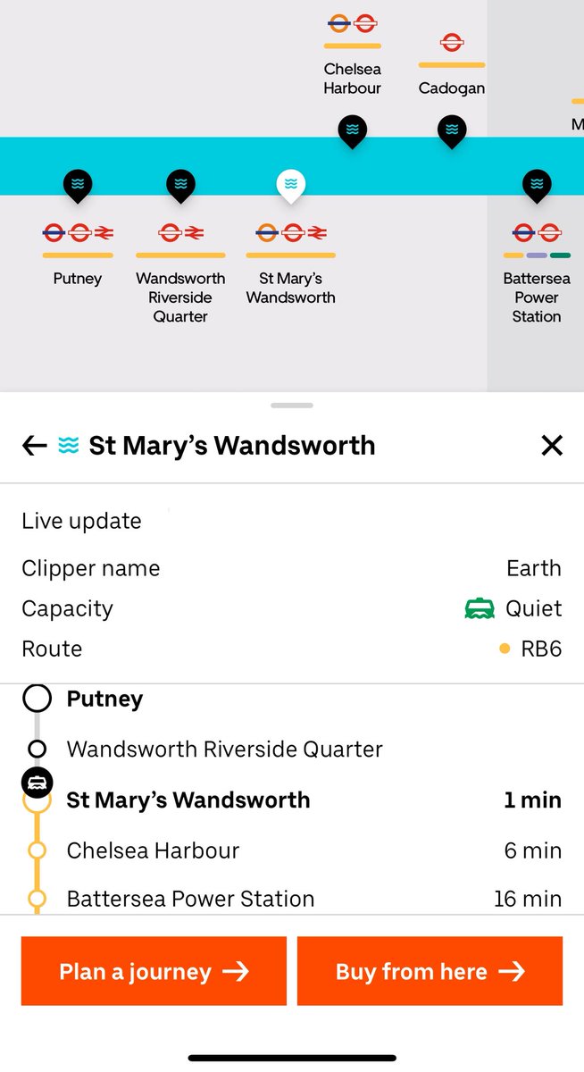 Loving the app update@thamesclippers so now we can see how far away the boat is.  Been wishing for this for ages. Well done!
