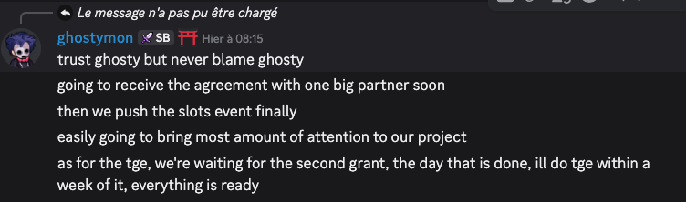 GiltroLand's tweet photo. Hello @spellborne alphas addicts !

1⃣- News about 2 grants + TGE (juicy infos above) 💶 
2⃣- Slot event has about 4-5 different partners 🤝
3⃣- Item to attract certain type of Mon 🍸
4⃣- Skin bazaar will be live on Day 1 🏪 https://t.co/OAWuffbH7Q