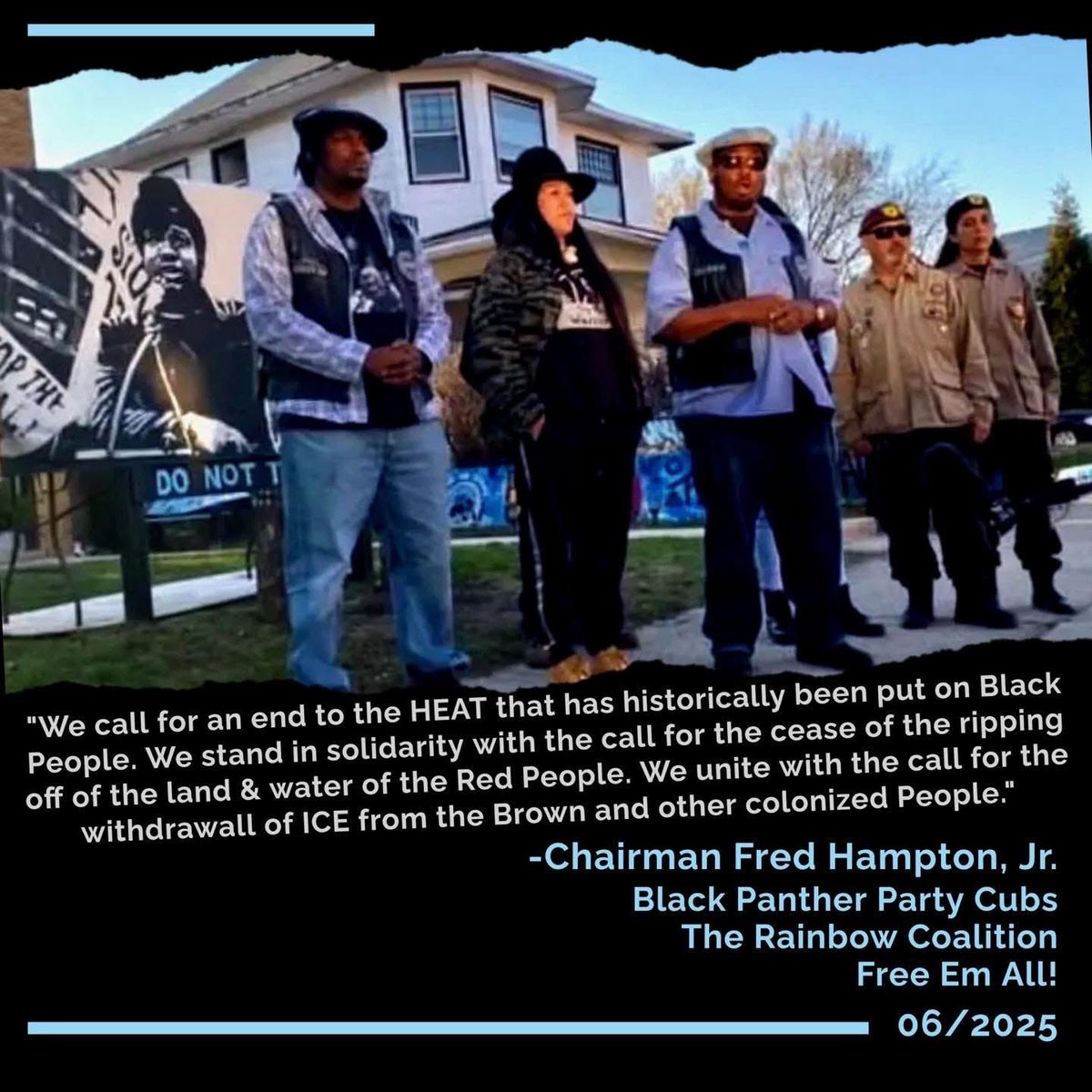Via <a href="/ChairmanFredJr1/">Chairman Fred Hampton Jr</a> #BlackPantherPartyCubs #TheRainbowCoalition Free’Em All!