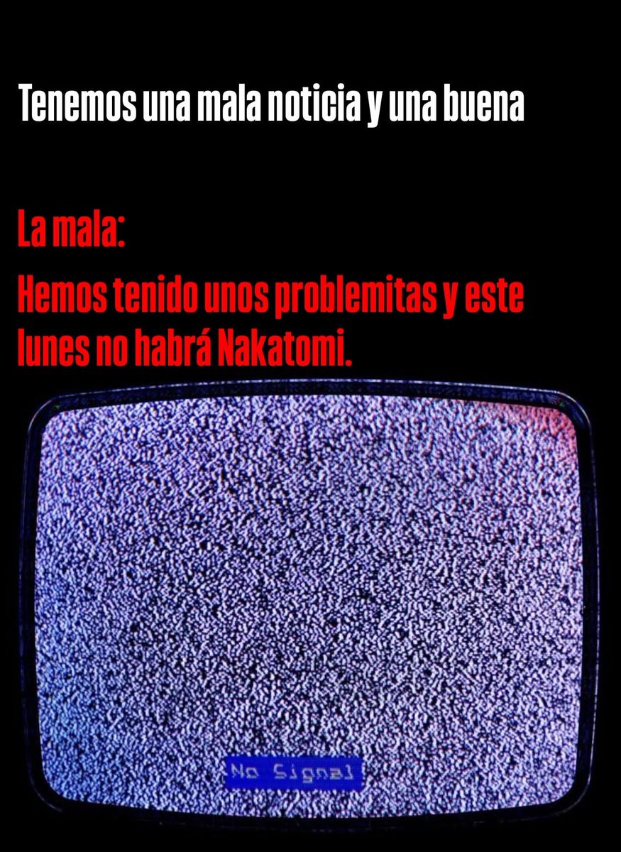 “Por causas ajenas a nuestra voluntad, interrumpimos la emisión”

Esperamos que lo entendáis ❤️