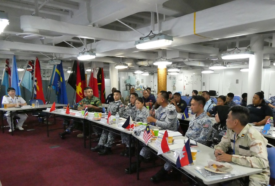 jmsdf_msc's tweet photo. On June 13, 2025, #JMSDF #CommandandStaffCollege dispatched LCDR Kohei MOCHIZUKI of the Operational Law Office as a lecturer to the Ship Rider Cooperation Program(#SRCP) to give a seminar on #maritime_law to naval officers from Asia-Pacific countries. https://t.co/hA8nqBWRVX