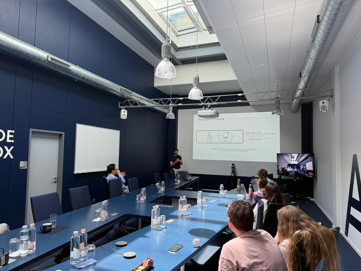 ConstructorInst's tweet photo. We were delighted to host Davide Molinelli, PhD student, for a compelling presentation on:

“TraTTO: A Neuro-Symbolic Approach to Deriving Axiomatic Test Oracles” https://t.co/FRbCzqnBPq
