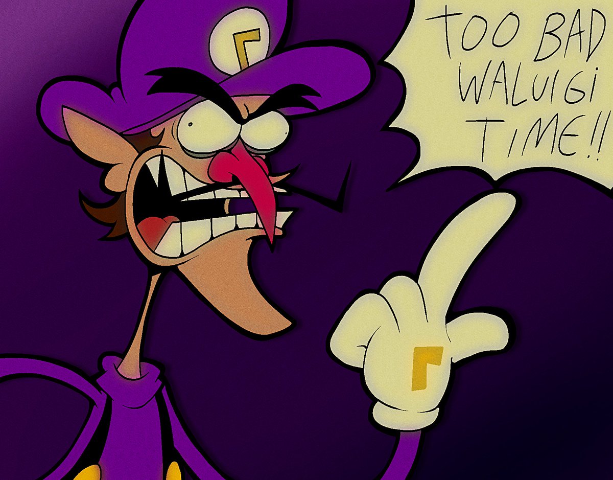 Waluigi time #waluigi #waluigimemes #waluigifanart #supermariobrothers #digitalart #opencommissions