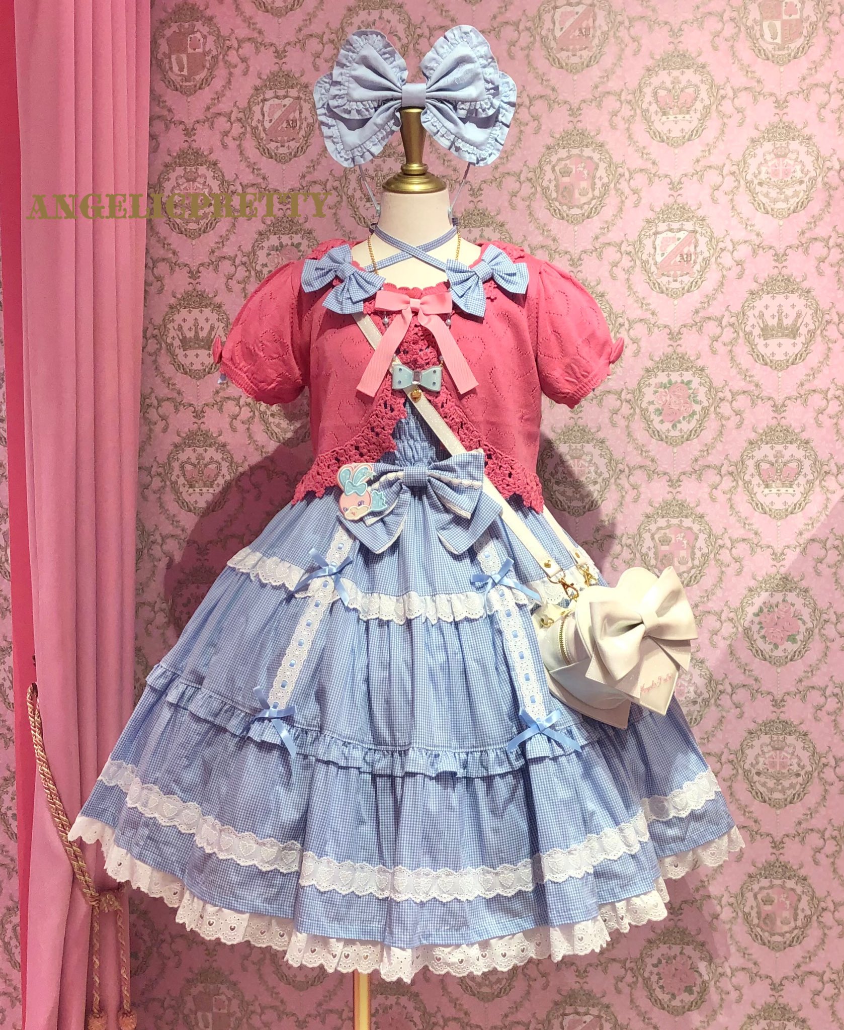 アンジェリックプリティ　Eternal Doll半袖ワンピース(小ギンガム) アンジェリックプリティ Eternal Doll半袖ワンピース(小ギンガム