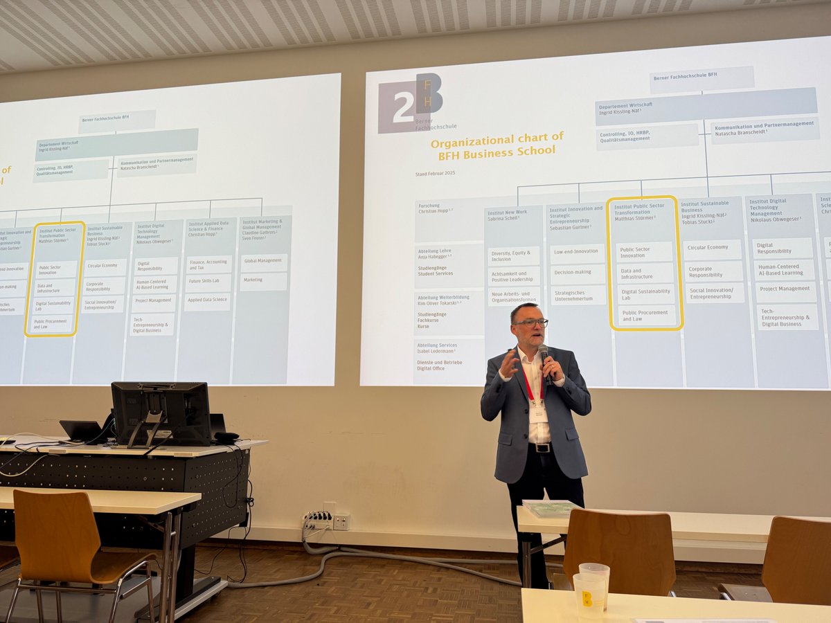 eDem_eGov's tweet photo. Thanks for the warm welcome to ICEDEG 2025 by Prof. Dr. Ingrid Kissling-Näf (BFH) &amp; Prof. Dr. Matthias Stürmer (BFH). https://t.co/VCTgah0YLV