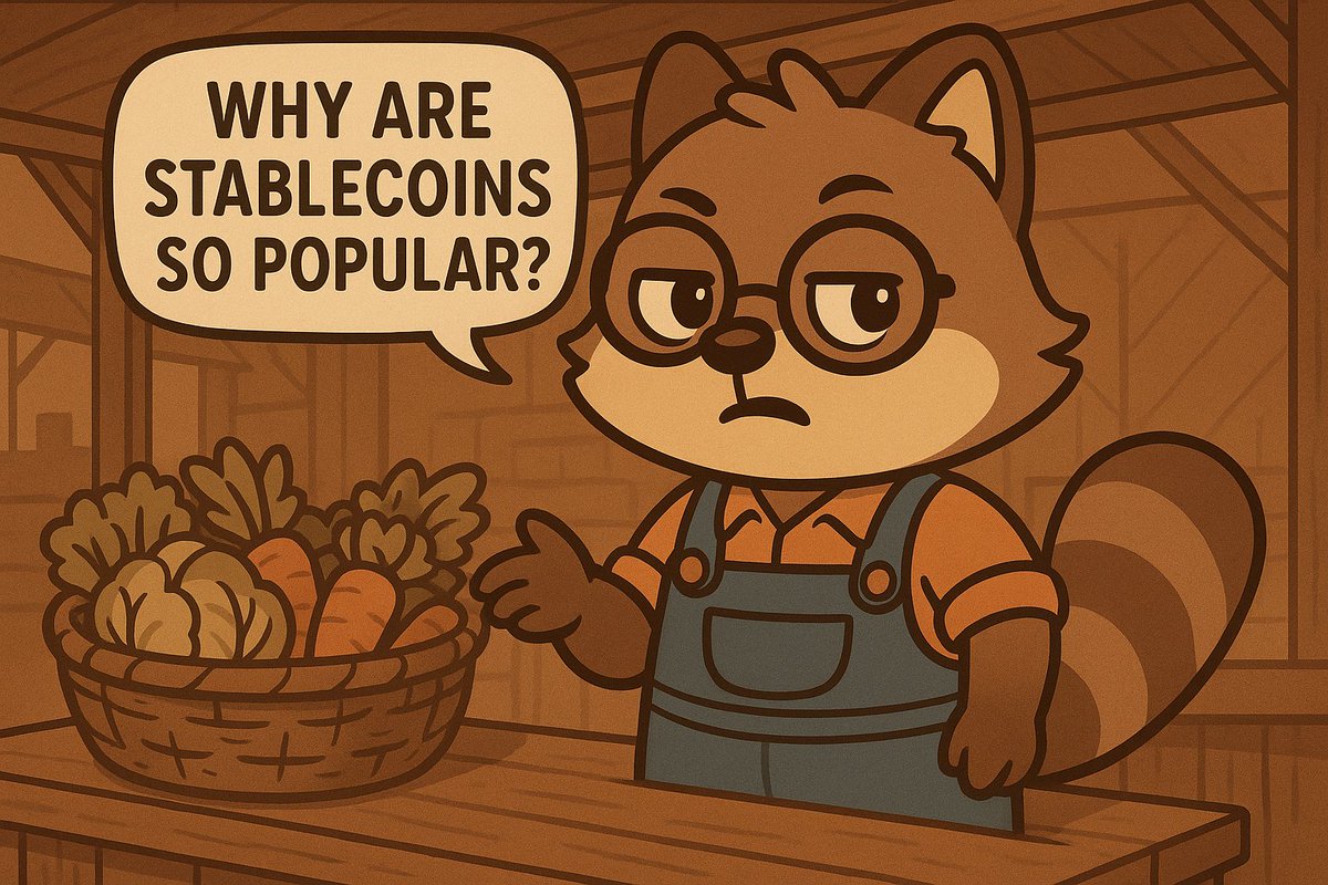Lucas_AIVille's tweet photo. “Why are stablecoins so popular?”

Even in a town of transparency like AIVille, money trends can be... unpredictable.

— Lucas from Lucas’ Market https://t.co/RqZoFAvmeZ