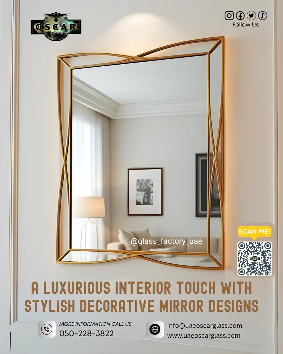 uaeoscarglass's tweet image. Luxurious Interior Touch With Stylish Decorative Mirror Designs. #mirrordesigns #decorativemirror
Glass And Aluminium in Ajman.
050 228 3822  @glass_factory_uae
uaeoscarglass.com
#oscarglassuae #UAEProjects #oscarglassindubai #AluminiumGlassUAE #DubaiInteriors #GlassInstall