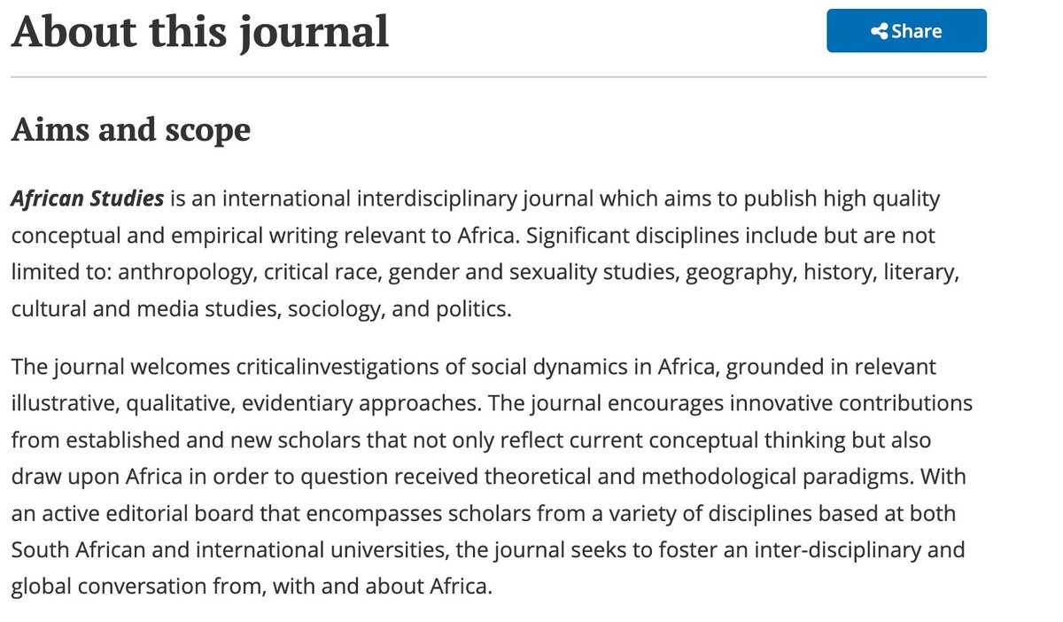 African Studies (@afrikanstudies) on Twitter photo 📚🧑🏫🧑🏿🏫It is Conference Season in the Northern Hemisphere! Are you looking for a home for your paper? Consider <a href="/AfrikanStudies/">African Studies</a> African Studies! Scope below and our webpage at:
tandfonline.com/journals/cast2… 📚🧑🏫🧑🏿🏫It is Conference Season in the Northern Hemisphere! Are you looking for a home for your paper? Consider <a href="/AfrikanStudies/">African Studies</a> African Studies! Scope below and our webpage at:
tandfonline.com/journals/cast2…