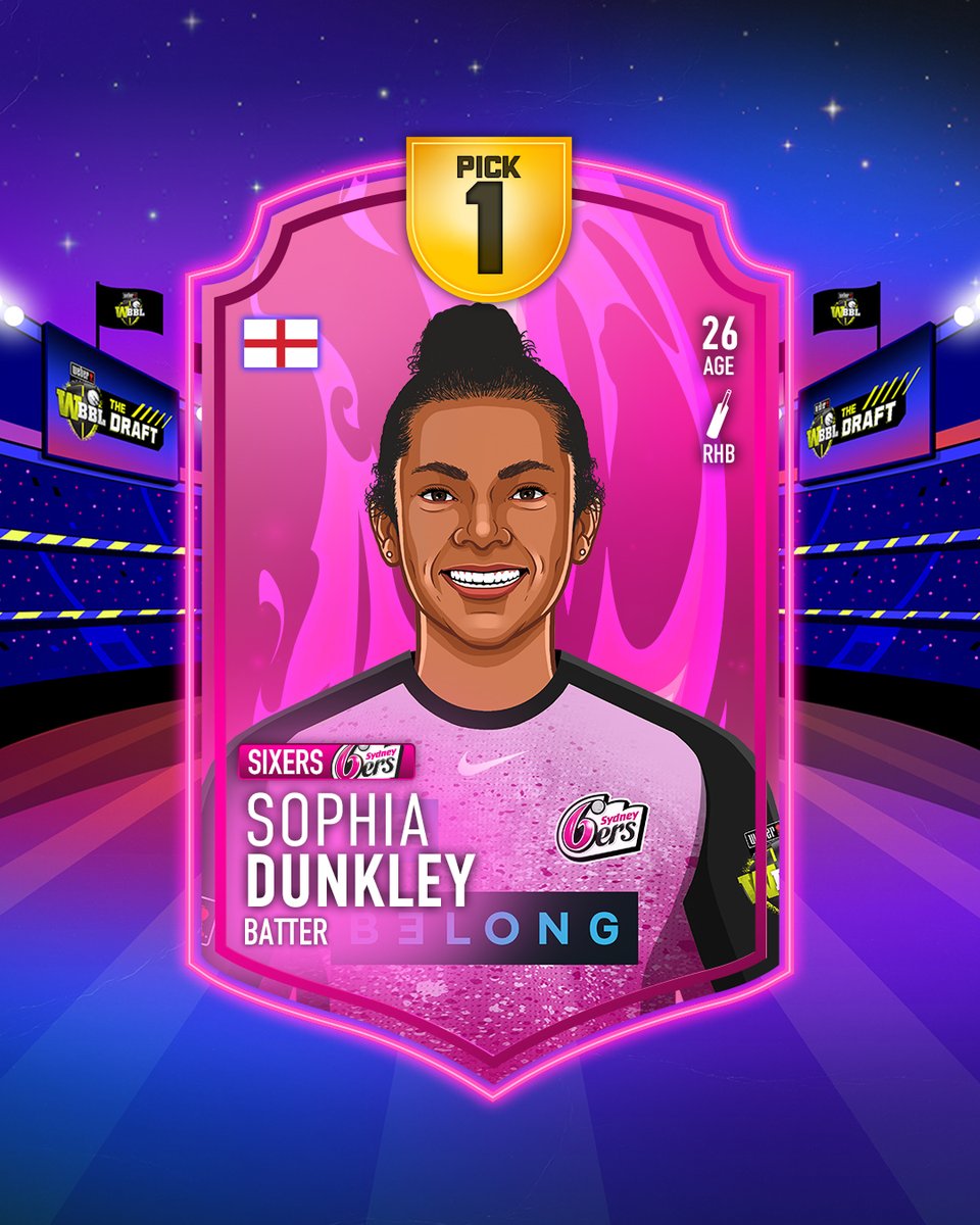 WBBL's tweet photo. With Pick 1 in the #WBBL11 Draft...

🏴󠁧󠁢󠁥󠁮󠁧󠁿 Sophia Dunkley has been picked by the @SixersBBL 👏 https://t.co/g0QIAzqOTJ