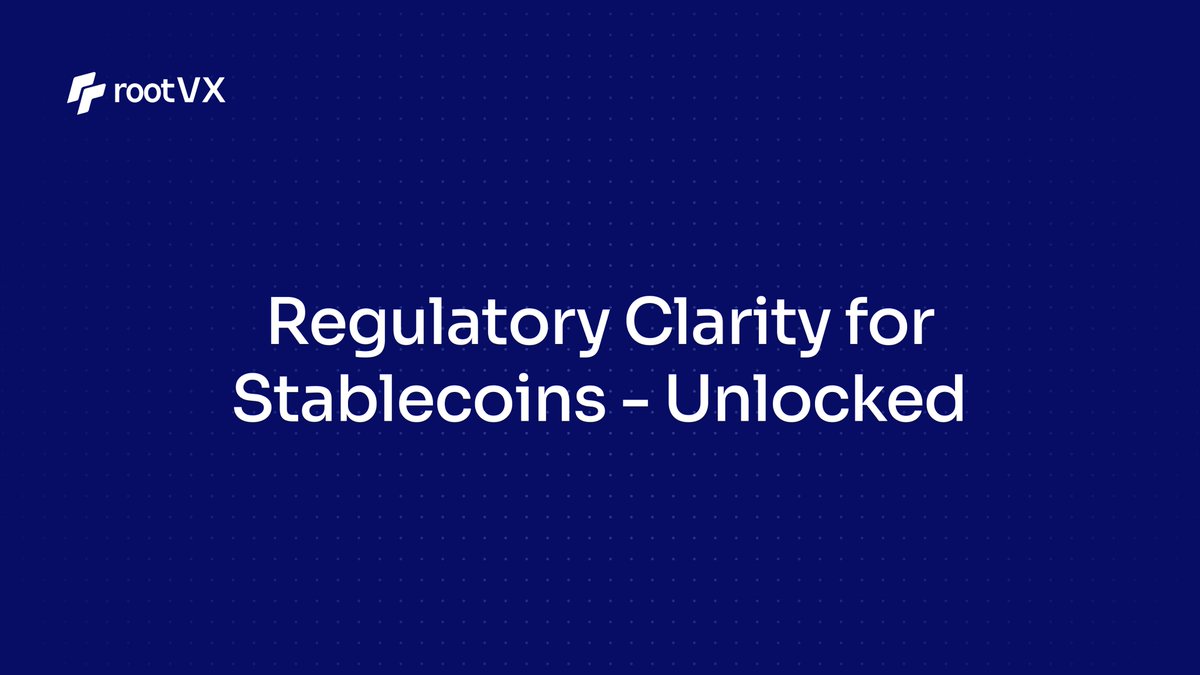 rootVXProject's tweet image. The Infrastructure Moment Has Arrived

The U.S. Senate&apos;s passage of the GENIUS Act represents more than a step toward regulatory clarity for stablecoins - it&apos;s progress toward a foundational framework will enable the next phase of financial infrastructure evolution.

While the…