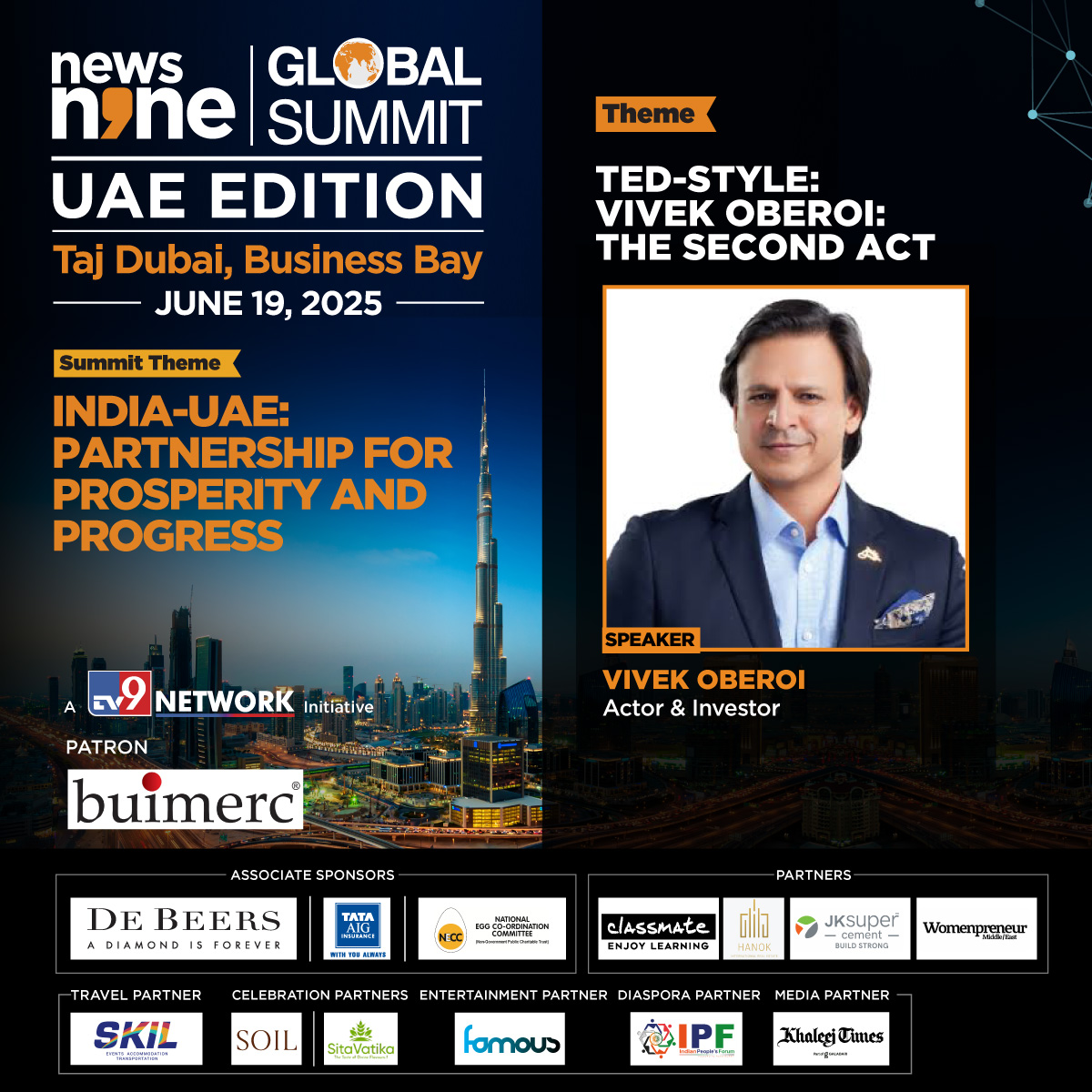 TV9Telugu's tweet photo. From film sets to boardrooms!
Catch Vivek Oberoi at the #News9GlobalSummit as he unpacks his journey as an actor-turned-investor.
‘The Second Act’ is all about reinvention, risk, and reward. Don’t miss it.
#VivekOberoi #TheSecondAct #StartupIndia #IndiaUAE https://t.co/fYoczQruWx