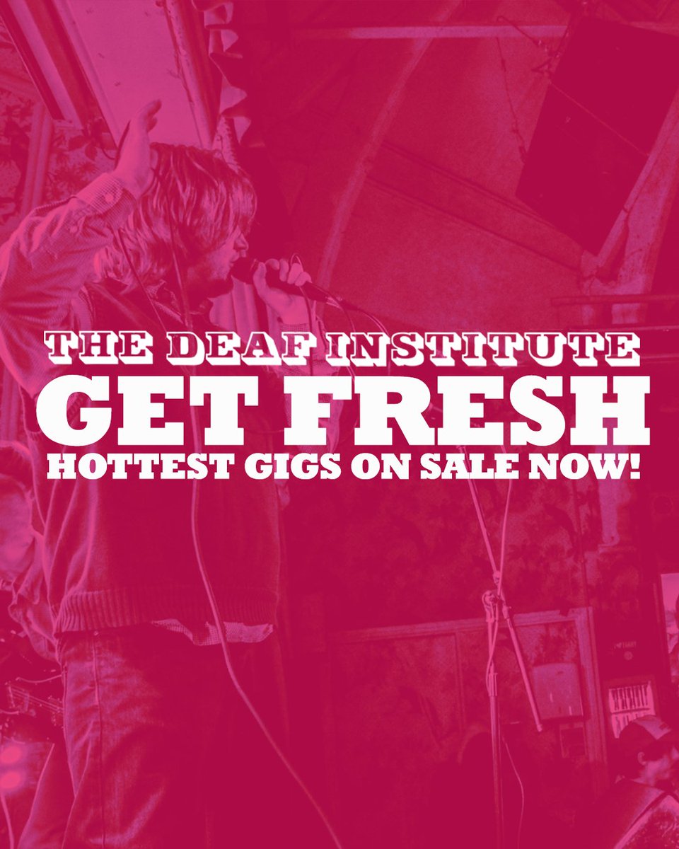 The Deaf Institute (@deafinstitute) on Twitter photo ON SALE
Coach Party - 14th Feb 2026
Liam St John - 27th Aug
Adam Melchor - 3rd Dec
Laura-Mary Carter - 27th Nov
Snayx - 20th Sept
Chartreuse - 7th nov
INOHA - 1st Sept
Tom Abisgold - 24th Nov
FORK - 22nd Nov
Grab tickets over on our website - thedeafinstitute.co.uk/whats-on/ ON SALE
Coach Party - 14th Feb 2026
Liam St John - 27th Aug
Adam Melchor - 3rd Dec
Laura-Mary Carter - 27th Nov
Snayx - 20th Sept
Chartreuse - 7th nov
INOHA - 1st Sept
Tom Abisgold - 24th Nov
FORK - 22nd Nov
Grab tickets over on our website - thedeafinstitute.co.uk/whats-on/