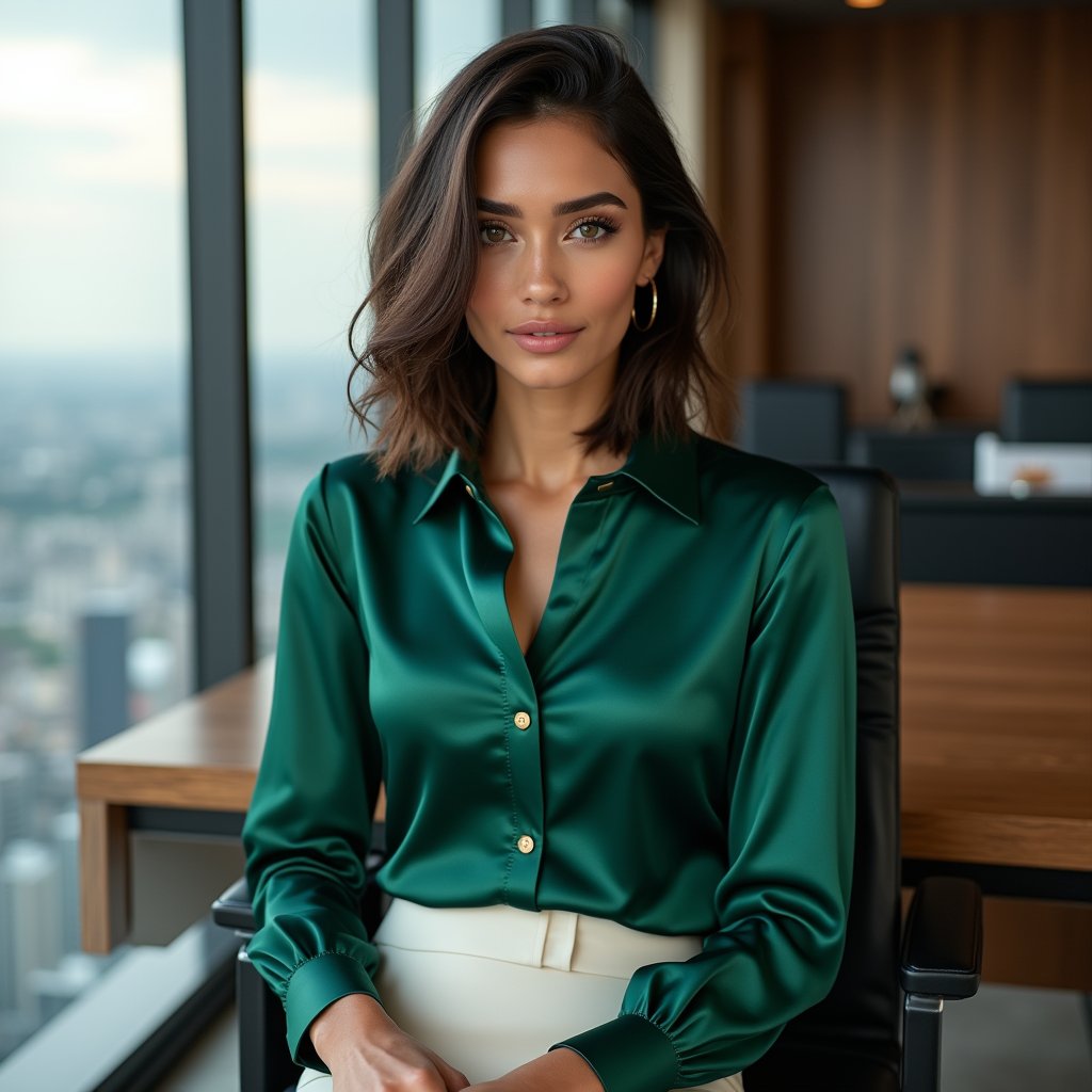 AIFashionChic's tweet image. Soft glam, strong stare, sculpted jaw.
This isn’t just fashion — it’s an algorithm.
🖤 #AIStyleIcon #LuxuryModel #VirtualChic