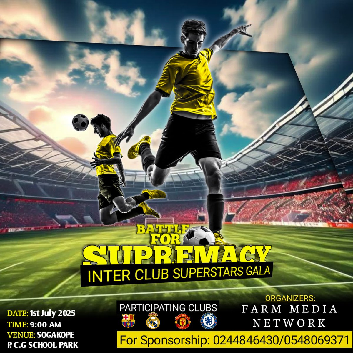 Save the date first July ... battle for supremacy challenge ⚽⚽