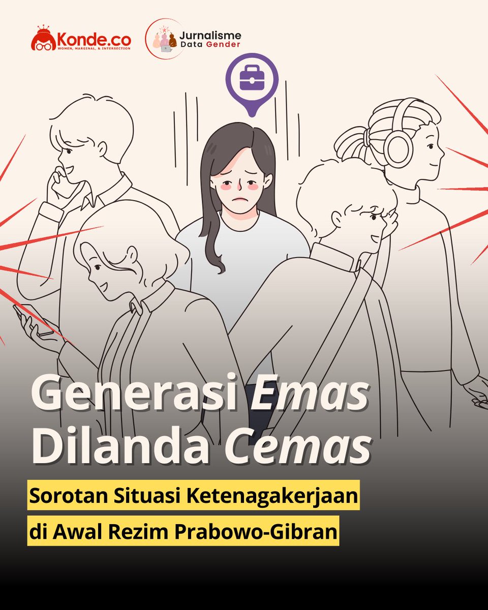 Konde melakukan pemetaan kondisi kerja Indonesia di awal rezim Prabowo-Gibran ini. Melalui jurnalisme data gender, kami menemui adanya potret buram ketenagakerjaan terlebih terhadap generasi muda. Mereka sulit cari kerja, terjebak dalam kerentanan prekariat muda, hingga alami