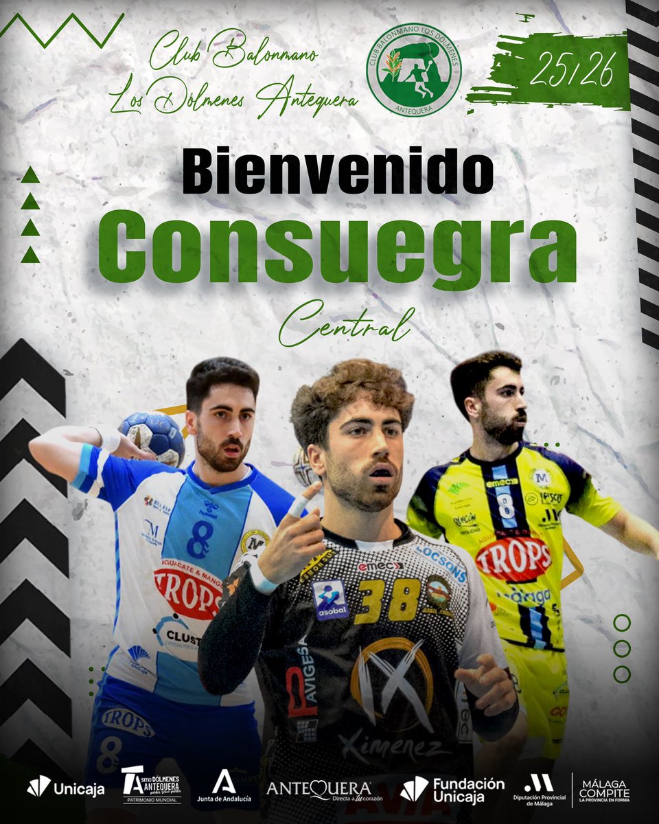 📣 ¡FICHAJE! 🎻 José Consuegra se une al C. BM. Los Dólmenes Antequera 

🔥 Un jugador de categoría superior que eleva el nivel del equipo para nuestra aventura en 1ª Nacional.

📌 José Consuegra, 29 años
🎯 Central

#Fichaje #Balonmano #Consuegra #VamosDólmenes  #Antequera