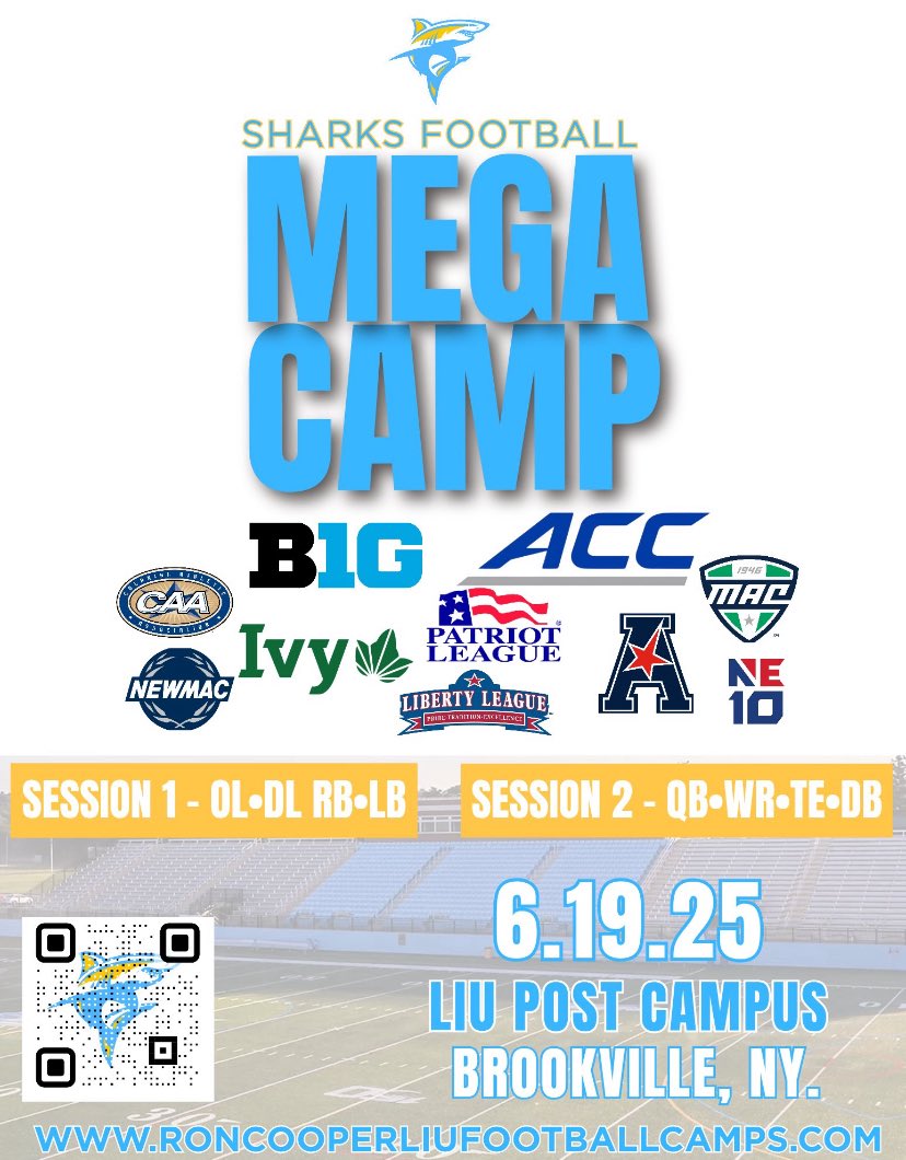 DiamondAbutu's tweet photo. Extremely blessed to be invited to the Liu football mega camp. I will be showcasing my skills there today.
@LIUSharksFB https://t.co/HMuT283NRI