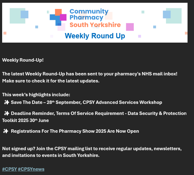 Community Pharmacy South Yorkshire tweet media