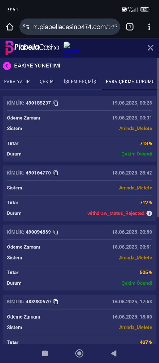 Teşekkürler piabellacasino
Çekim anında geldi kullanıcı adı Sefaasya19