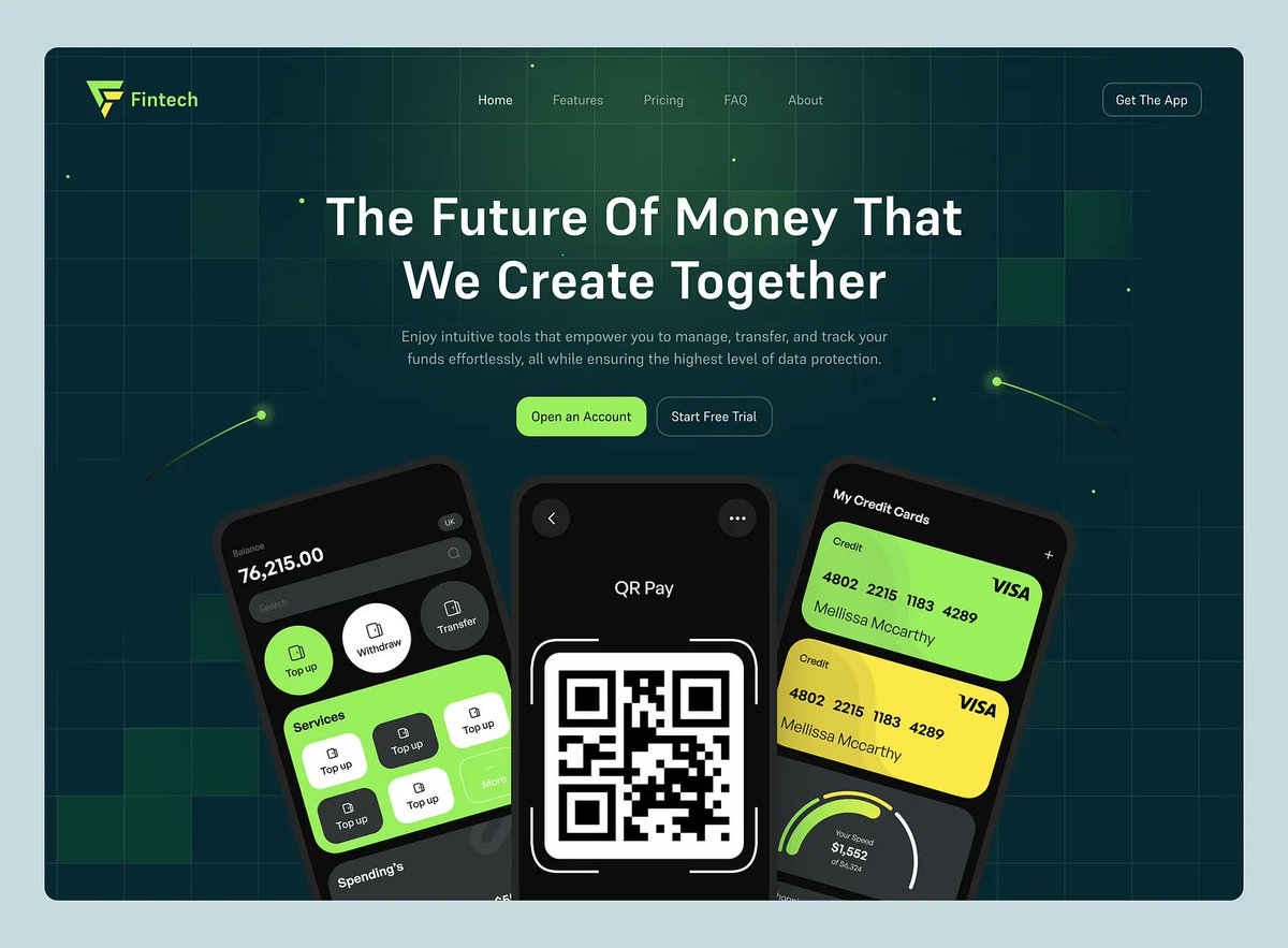 uibulbul's tweet photo. Hello Everyone! 👋
Fintech Landing Page UI

#uibulbul #professionaldesign #moneytransfer #finance #ui #ux #landingpage #mobileapplandingpage #fintech #payment #wallet #walletwebsite #paymentapp #webapp #website #websiteapplication #websitedesign #pay #banking #digitalbank https://t.co/odqWiS5uDr