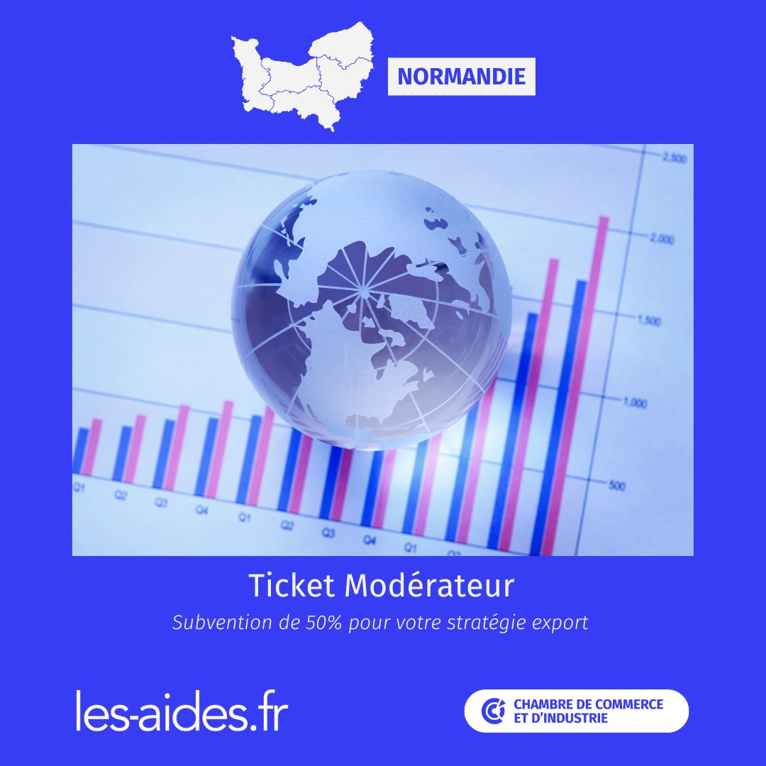 les-aides.fr (@lesaides_cci) on Twitter photo 📢 TPE/PME normandes : la <a href="/RegionNormandie/">Région Normandie</a> vous soutient à l’export avec le #TicketModérateur !
✅ Jusqu’à 50% de subvention sur vos actions #export
✅ Jusqu’à 15 000 €/an + 20 000 € pour un #VIE
<a href="/ADNormandie/">AD Normandie</a> <a href="/businessfrance/">Business France</a> <a href="/CCINormandie/">CCI Normandie</a>
👉 Infos : les-aides.fr/aide/dENf3w/re… 📢 TPE/PME normandes : la <a href="/RegionNormandie/">Région Normandie</a> vous soutient à l’export avec le #TicketModérateur !
✅ Jusqu’à 50% de subvention sur vos actions #export
✅ Jusqu’à 15 000 €/an + 20 000 € pour un #VIE
<a href="/ADNormandie/">AD Normandie</a> <a href="/businessfrance/">Business France</a> <a href="/CCINormandie/">CCI Normandie</a>
👉 Infos : les-aides.fr/aide/dENf3w/re…