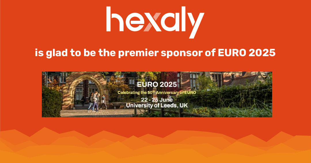 Hexaly is glad to be the premier sponsor of EURO 2025📣

📍 Location: University of Leeds, England
🗓️ Dates: June 22 to 25, 2025

Hexaly is hiring 🚀 Come by our booth and meet the R&amp;D Hexaly team to discuss our career opportunities.

🔗hexaly.com/event/euro-202…

#ORMS