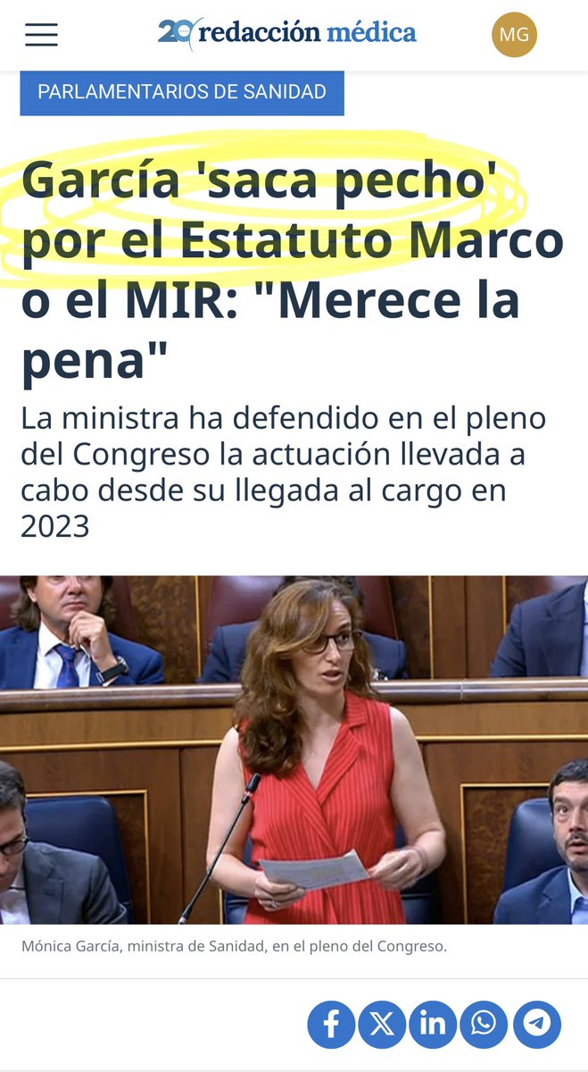 María José G Mateos (@mariajocesm) on Twitter photo ❌ “Saca pecho”, dice
Pues enhorabuena: te comiste la huelga médica más salvaje en 30 años.
VACIASTES hospitales. Ignoraste a todos
Y encima finges que no ha pasado.
Eso también lo has bordado, ministra!
#EstatutoMarco
<a href="/cesmmur/">CESM Región Murcia</a> <a href="/victorpedrera/">Víctor Pedrera Carbonell</a> <a href="/SimebalCesm/">SIMEBAL | #NoAlEstatutoMarco</a> <a href="/smandaluz/">Sindicato Médico Andaluz</a> ❌ “Saca pecho”, dice
Pues enhorabuena: te comiste la huelga médica más salvaje en 30 años.
VACIASTES hospitales. Ignoraste a todos
Y encima finges que no ha pasado.
Eso también lo has bordado, ministra!
#EstatutoMarco
<a href="/cesmmur/">CESM Región Murcia</a> <a href="/victorpedrera/">Víctor Pedrera Carbonell</a> <a href="/SimebalCesm/">SIMEBAL | #NoAlEstatutoMarco</a> <a href="/smandaluz/">Sindicato Médico Andaluz</a>