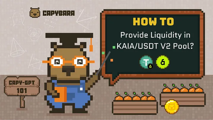 KaiaChain's tweet photo. Got USDT on Kaia and wondering where to make it work?

Add it to the KAIA/USDT V2 pool on @CapybaraDEX and start earning fees!

Here’s the quick step-by-step 🧵👇 https://t.co/reD3vURA4H