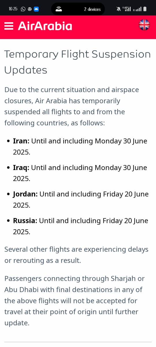 monisha4703's tweet photo. @airarabiagroup My flight from Kazan to Sharjah (G9945) on 30th June was cancelled by Air Arabia, but I've received no refund or response to multiple emails.
Booking Ref: 621444066
#AirArabia
#FlightCancelled
#RefundDelayed
#AirlineCustomer https://t.co/6eNdbZrmVN