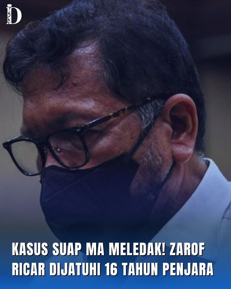 detak_info's tweet photo. Eks pejabat MA Zarof Ricar divonis 16 tahun penjara dan denda Rp1 miliar karena terbukti menyuap hakim dalam perkara kasasi Ronald Tannur.

#zarofricar #suaphakim #16tahunpenjara #MA #detakinfo #viralhukum #korupsi #breakingnews 

Sumber: https://t.co/zGxlAZkmi5 https://t.co/ANjDtbeGUy