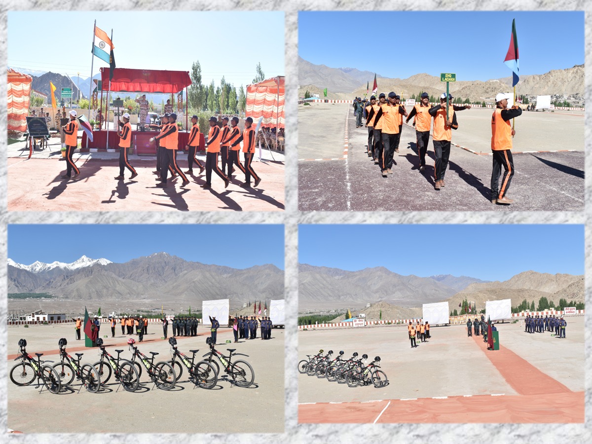 Pedals spin, spirits soar! 🚴‍♂️

Dr. Akun Sabharwal, IPS, IG, inaugurated the Intra Frontier Road Biking Challenge at Leh.
15 #Himveers, 3 teams, 40 km at high altitude—where grit meets the Himalayas.
#HighAltitudeHeroes 
#ITBP 
#OJAS2025