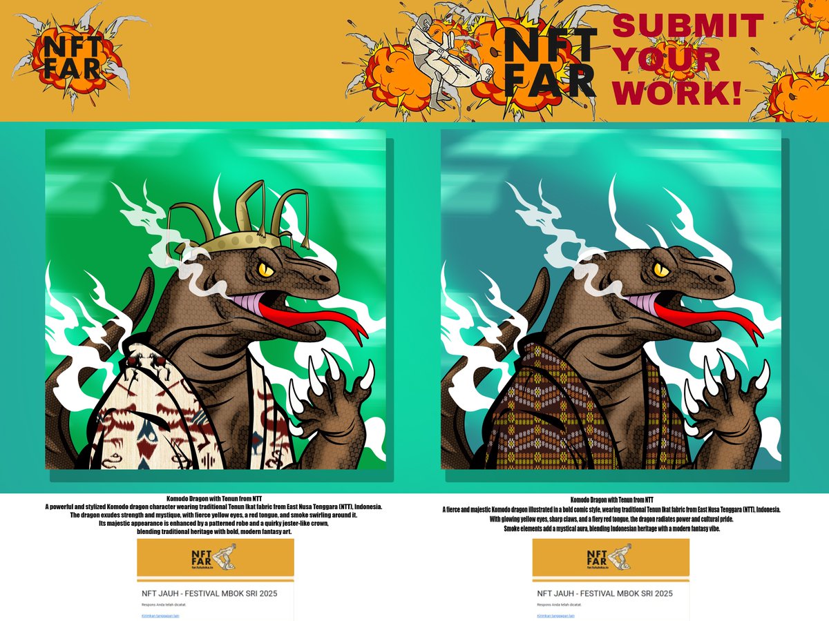 Done submit mas <a href="/futuloka/">Futuloka</a> sy support dan sy doakan semoga acaranya berjalan lancar dan sukses, menjadi manfaat dan dampak positif bagi semua orang, aamiinn

yuk teman2 artist ikut join untuk meramaikan acara ini, follow <a href="/futuloka/">Futuloka</a> dan juga isi form yaaa☺️🙏🙏