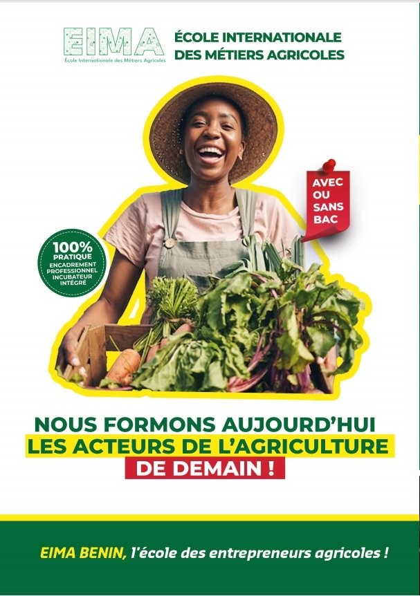 AZONSIDjibril1's tweet photo. Nous devons changer de paradigme en ce qui concerne la formation et l'insertion des jeunes dans l'agriculture.
Rejoignez-nous à @EimaEcole dès septembre 2025 sur l'un de nos 2 sites au #Benin .
Nous contacter via eimabenin@gmail.com. 
#formation #agricole #jeunes https://t.co/Ud58ztbQdZ