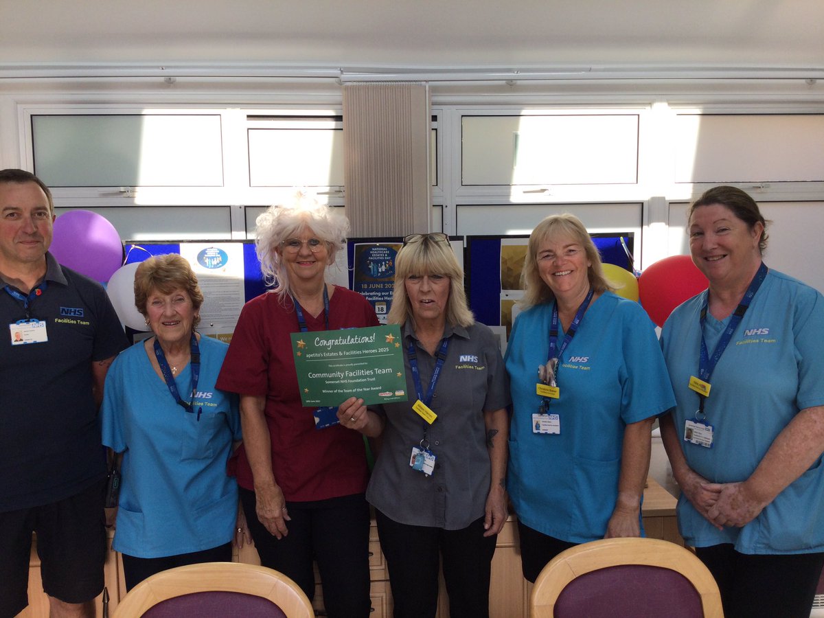 Congratulations to community facilities team on winning team of the year #somersetft #Teamwork  well deserved.