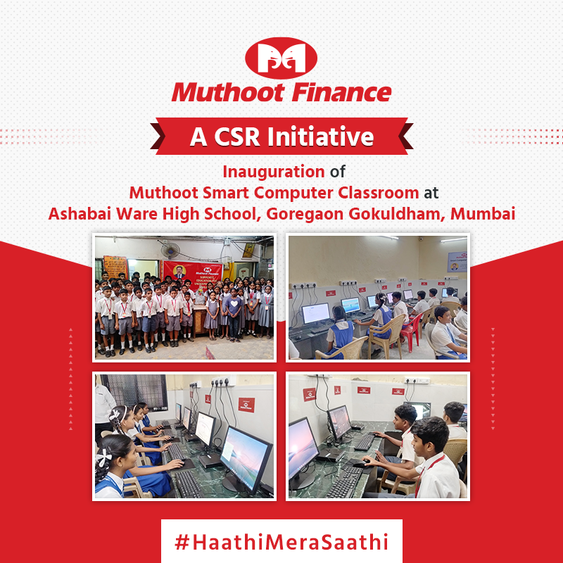 TheMuthootGroup's tweet photo. Muthoot Finance inaugurated a Smart Computer Classroom at Ashabai Ware High School, Goregaon, Mumbai, providing 10 systems to benefit 700+ students. Empowering education through digital access.
#MuthootFinance #MuthootCSR #TheMuthootGroup #CSRActivity #EducationForAll https://t.co/NjarFkBksa