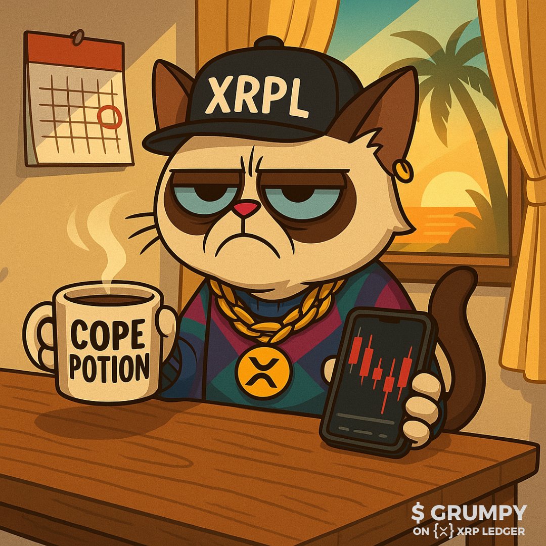 grumpy_xrpl's tweet photo. Sun's up, charts are red, coffee's bitter Just the way 1 like it.
#FUDFuel #RedCandleMornings #XRPCommunity #CryptoMood #GrumpyCat #BearMarket #Memelnvestor https://t.co/czoytp0HIg
