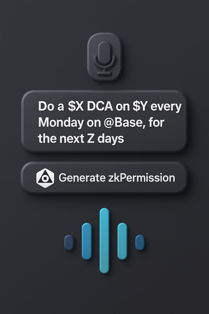 gm <a href="/seanli/"></a> 

is it possible to have a voice or natural language interface on Magic Newton?

where I could just say to my AI agent:
“do a $50 DCA on $ETH every Monday on @Base, for the next 60 days”
and it auto-generates the zkPermission?

that would skip all the manual setup and