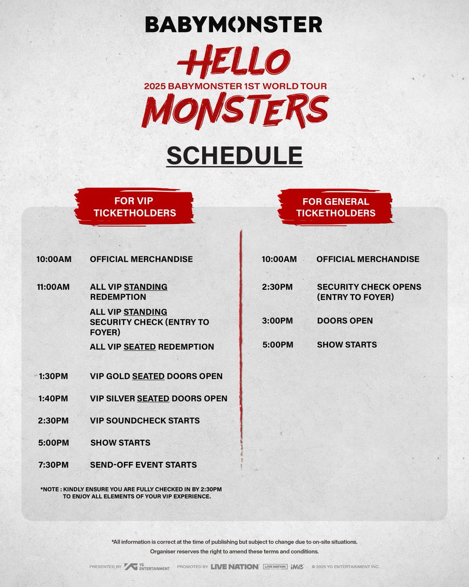 Live Nation Malaysia (@livenationmy) on Twitter photo ๐ ๐๐ค ๐ก๐๐จ๐ฉ๐๐ฃ ๐ช๐ฅ ๐๐ซ๐๐ง๐ฎ๐๐ค๐๐ฎ our Event Guide for BABYMONSTER is out! Take a peek to ensure you have a smooth journey this weekend!
For the full event guide, visit: livenation.my/babymonster202โฆ
Or click on the link in bio.
๐๐๐๐ ๐๐๐๐๐๐๐๐๐๐๐ ๐๐ฌ๐ญ ๐ ๐๐ค ๐ก๐๐จ๐ฉ๐๐ฃ ๐ช๐ฅ ๐๐ซ๐๐ง๐ฎ๐๐ค๐๐ฎ our Event Guide for BABYMONSTER is out! Take a peek to ensure you have a smooth journey this weekend!
For the full event guide, visit: livenation.my/babymonster202โฆ
Or click on the link in bio.
๐๐๐๐ ๐๐๐๐๐๐๐๐๐๐๐ ๐๐ฌ๐ญ
