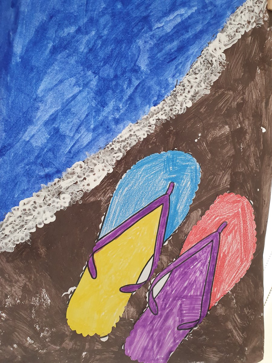 With the nice weather back, it's a great time to visit the beach in the lovely sunshine! Mr. Cantwell's 3rd Class made some fab artwork for the beach with these super pieces... Well done to everyone!