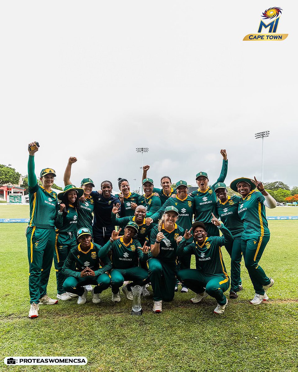 Congratulations to our Proteas women for a solid 𝟐-𝟏 ODI series win against West Indies! 💚💛

#WozaNawe #ODI