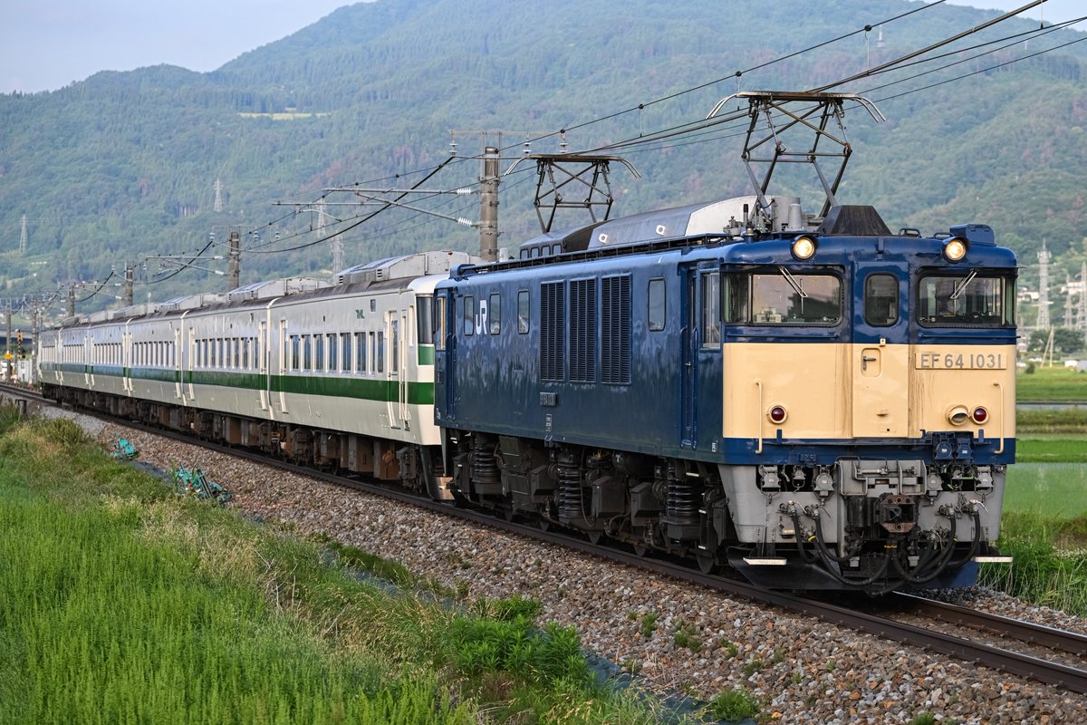 Series2ks's tweet photo. EF64 1031+185系C1編成
NN入場(廃車回送) https://t.co/QV8spheUcT