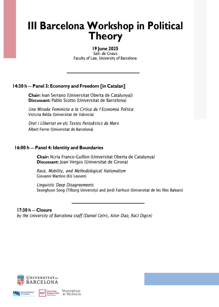 🎓 Això és avui, no us ho perdeu! <a href="/DaniCetra/">Daniel Cetrà</a> <a href="/sergimorales/">Sergi Morales-Gálvez</a> <a href="/nufranco/">Núria Franco Guillén</a> <a href="/aubachs/">Ivan Serrano</a> <a href="/SPTG_UPF/">Social and Political Theory Group</a> <a href="/TURBA_IN3/">TURBA lab IN3/UOC</a> <a href="/PolitiquesUPF/">UPF Ciències Polítiques i Socials</a> <a href="/UniBarcelona/">Universitat de Barcelona</a> 👇👇👇