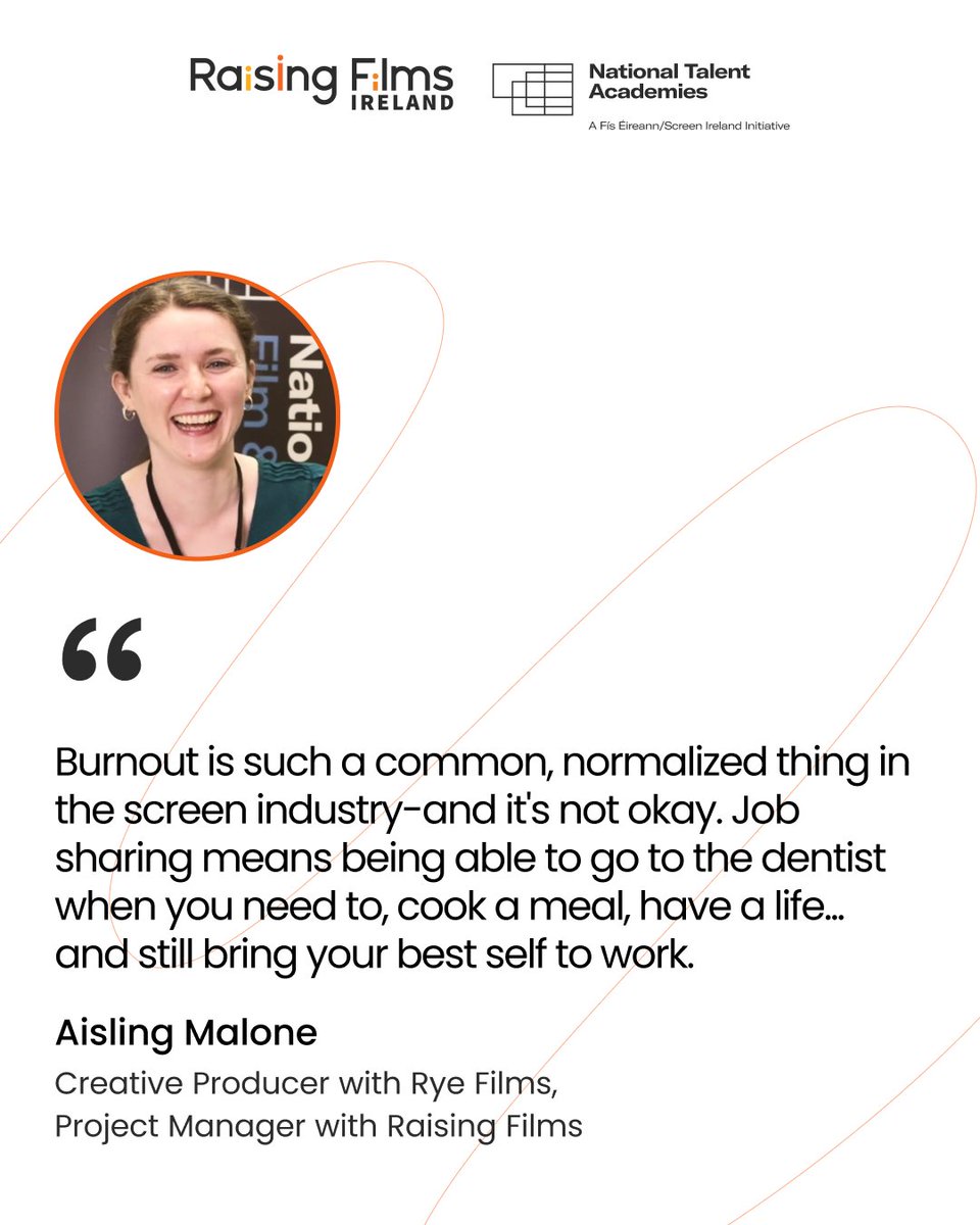 National Talent Academies (@talentacademies) on Twitter photo “Burnout is such a common and normalised thing in the screen industry, and that's not okay.”
— Aisling Malone, Creative Producer & Project Manager, Raising Films Ireland
Why job sharing and flexibility matter in screen🎬
#JobShare <a href="/ScreenIreland/">Screen Ireland</a> @screenguilds <a href="/screenproducers/">Screen Producers Ireland</a> “Burnout is such a common and normalised thing in the screen industry, and that's not okay.”
— Aisling Malone, Creative Producer & Project Manager, Raising Films Ireland
Why job sharing and flexibility matter in screen🎬
#JobShare <a href="/ScreenIreland/">Screen Ireland</a> @screenguilds <a href="/screenproducers/">Screen Producers Ireland</a>