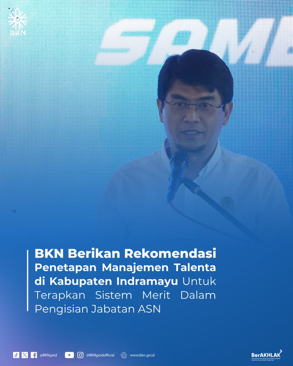 BKNgoid's tweet photo. Pemkab Indramayu menjadi instansi pemerintah daerah pertama di wilayah kerja Kanreg III BKN Bandung yang berhasil menerapkan manajemen talenta untuk kebutuhan pengisian jabatan ASN, setelah melewati uji kelayakan/akreditasi berupa rekomendasi dari BKN. https://t.co/7mek01eymi
