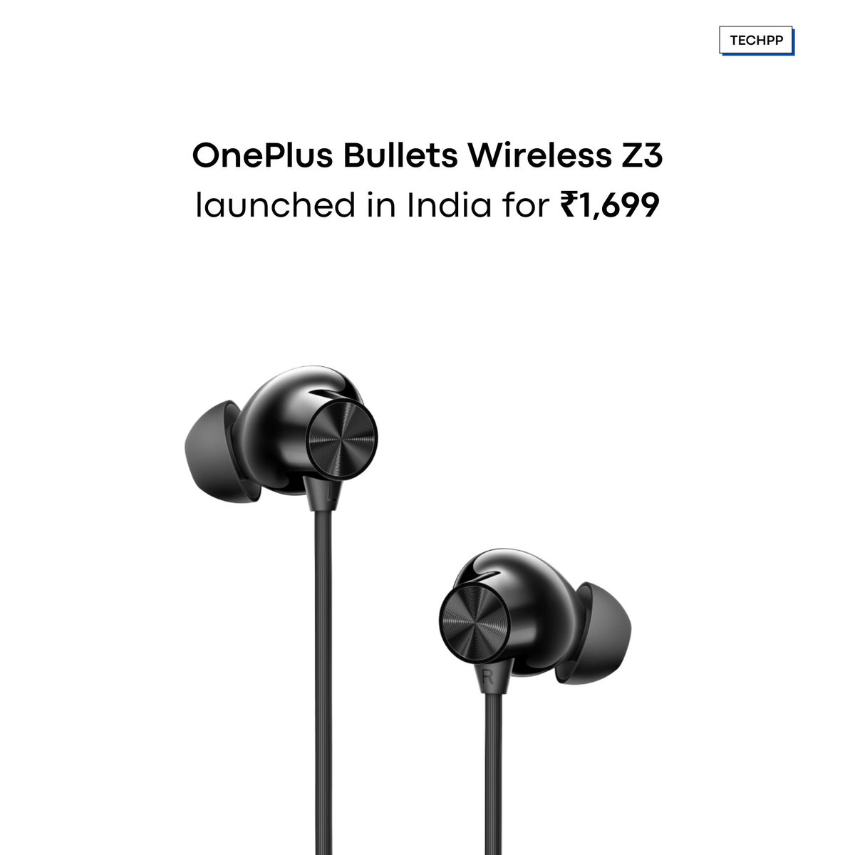 techpp's tweet photo. OnePlus Bullets Wireless Z3 launched in India for ₹1,699
#OnePlusZ3 #BulletsWirelessZ3 #OnePlus #WirelessNeckband https://t.co/1tEL8OlRme