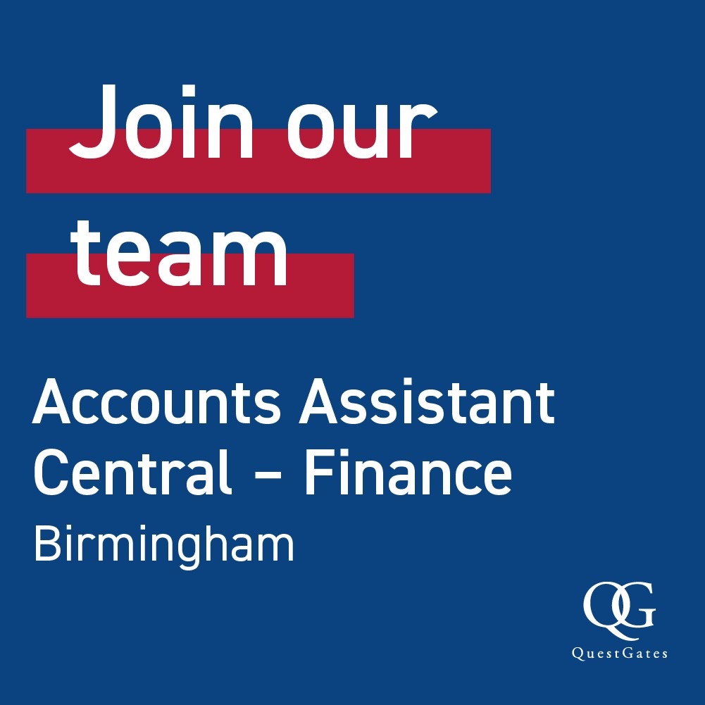 QuestGates (@questgates) on Twitter photo We are looking to recruit an Accounts Assistant within our Finance team, based in our head office on a hybrid basis. Find out more here: questgates.co.uk/wp-content/upl… We are looking to recruit an Accounts Assistant within our Finance team, based in our head office on a hybrid basis. Find out more here: questgates.co.uk/wp-content/upl…