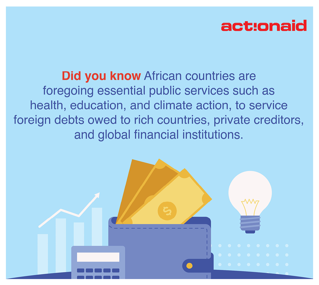 Over 50% of government revenue is spent on debt servicing, restricting investment in essential services like health and education. At #FFD4, we urge leaders to #CancelTheDebt to enable African countries to fund agriculture, education, and health. #DebtJustice #FfD4People