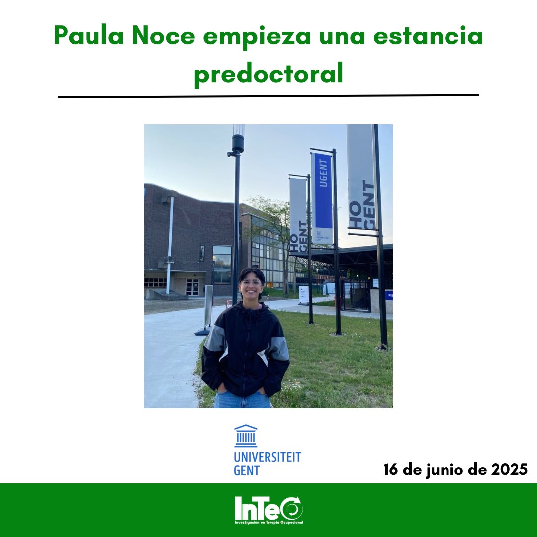 Nuestra compañera Paula está en Gante (Bélgica) realizando una estancia predoctoral de un mes. ¡Enhorabuena! 👏