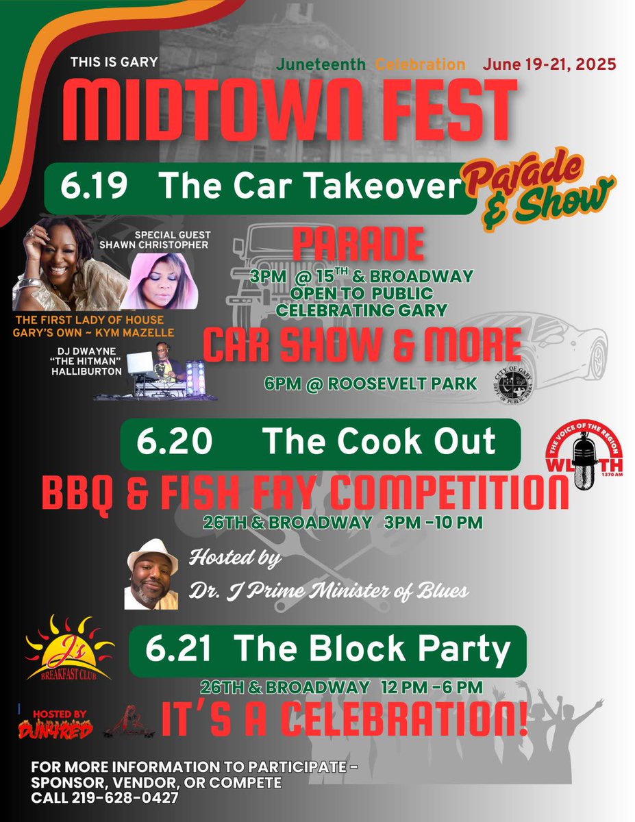 BLMGary's tweet image. Some things going on today and #JuneteenthWeekend in #GaryIndiana #GaryIN #Juneteenth