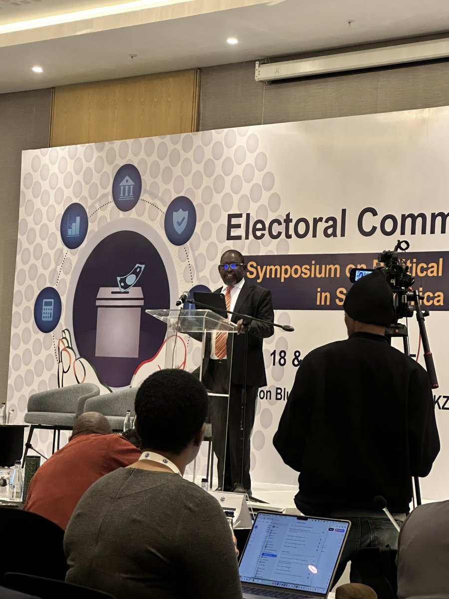 South Africa’s Minister of Finance Mr Enoch Godongwana shares insight into funding and allocation of funds with attendees at the <a href="/IECSouthAfrica/">IEC South Africa</a> Political Funding Symposium. <a href="/futurelectorg/">Futurelect</a> is attending 🇿🇦